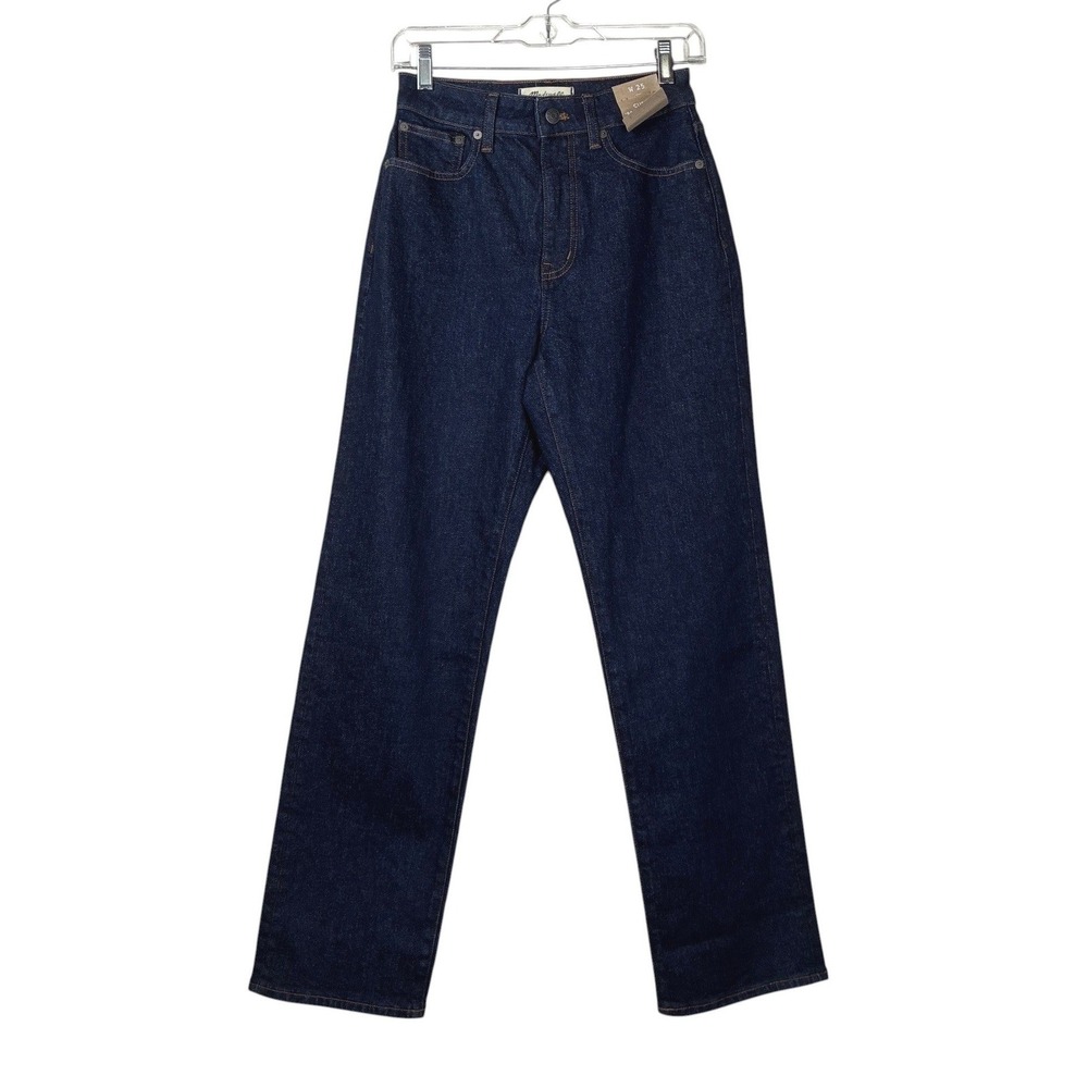 NEW Madewell Womens Curvy '90s Straight Jeans Size 25 Blue Dark Wash
